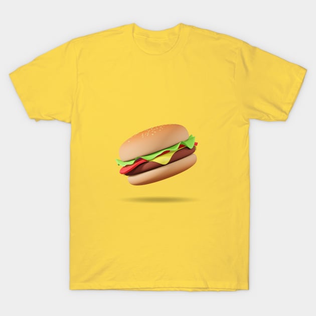 3D Burger T-Shirt by Restoe3D